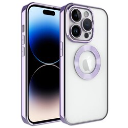Apple iPhone 11 Pro Max Case Camera Protected Zore Omega Cover With Logo Lila