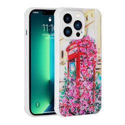 Apple iPhone 11 Pro Max Case Glittery Patterned Camera Protected Shiny Zore Popy Cover Kulübe