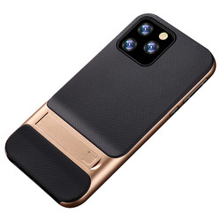 Apple iPhone 11 Pro Max Case Zore Stand Verus Cover Gold