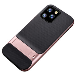 Apple iPhone 11 Pro Max Case Zore Stand Verus Cover Rose Gold