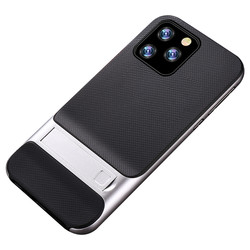 Apple iPhone 11 Pro Max Case Zore Stand Verus Cover Grey