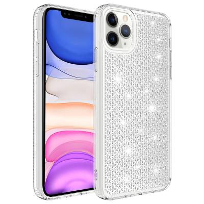 Apple iPhone 11 Pro Max Case With Airbag Shiny Design Zore Snow Cover Colorless