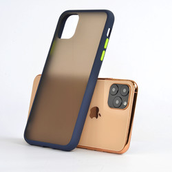 Apple iPhone 11 Pro Max Case Zore Fri Silicon Navy blue