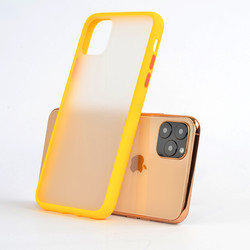 Apple iPhone 11 Pro Max Case Zore Fri Silicon Yellow
