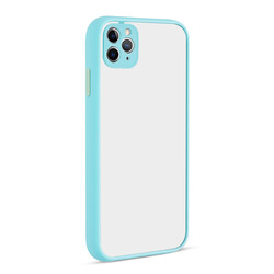 Apple iPhone 11 Pro Max Case Zore Hux Cover Turquoise