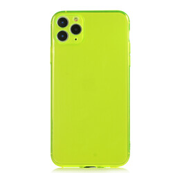 Apple iPhone 11 Pro Max Case Zore Mun Silicon Yellow