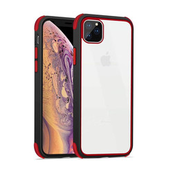 Apple iPhone 11 Pro Max Case Zore Tiron Cover Black-Red