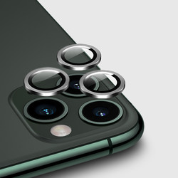 Apple iPhone 11 Pro Max CL-01 Kamera Lens Koruyucu Gri