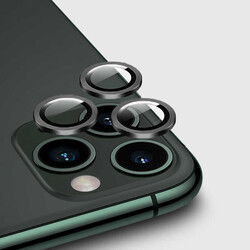 Apple iPhone 11 Pro Max CL-02 Kamera Lens Koruyucu Gri