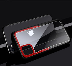 Apple iPhone 11 Pro Max Kılıf Zore Craft Arka Kapak Siyah-Kırmızı