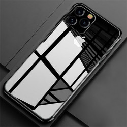 Apple iPhone 11 Pro Max Kılıf Zore Dört Köşeli Lazer Silikon Kapak Siyah