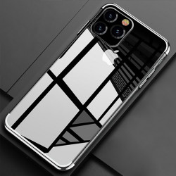 Apple iPhone 11 Pro Max Kılıf Zore Dört Köşeli Lazer Silikon Kapak Gri
