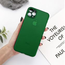 Apple iPhone 11 Pro Max Kılıf Zore Eko PP Kapak Koyu Yeşil
