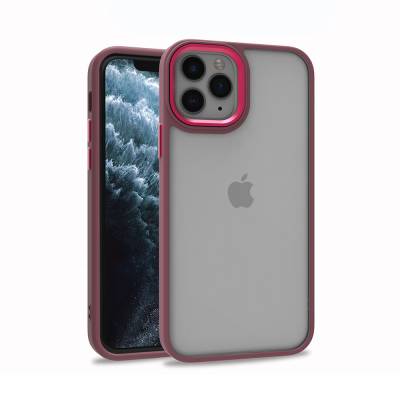 Apple iPhone 11 Pro Max Kılıf Zore Flora Kapak Kırmızı