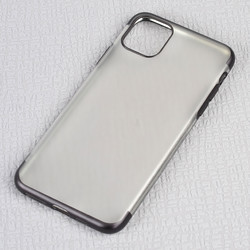 Apple iPhone 11 Pro Max Case Zore Matte Dört Köşeli Lazer Silicon Cover Black