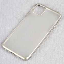 Apple iPhone 11 Pro Max Case Zore Matte Dört Köşeli Lazer Silicon Cover Grey