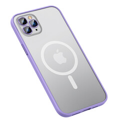Apple iPhone 11 Pro Max Kılıf Zore Mokka Wireless Kapak Lila