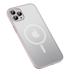 Apple iPhone 11 Pro Max Kılıf Zore Mokka Wireless Kapak Rose Gold