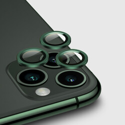 Apple iPhone 11 Pro Max Zore CL-02 Kamera Lens Koruyucu Yeşil