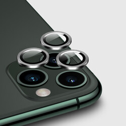 Apple iPhone 11 Pro Max Zore CL-02 Kamera Lens Koruyucu Gümüş