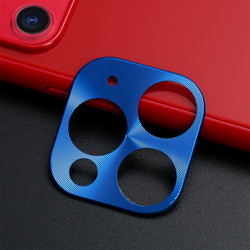 Apple iPhone 11 Pro Zore Metal Kamera Koruyucu Mavi