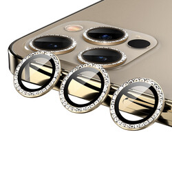 Apple iPhone 11 Pro Zore CL-06 Kamera Lens Koruyucu Gold