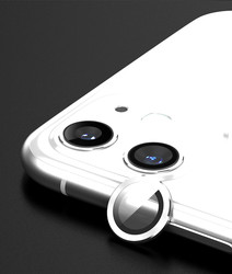 Apple iPhone 11 Zore CL-01 Kamera Lens Koruyucu Beyaz