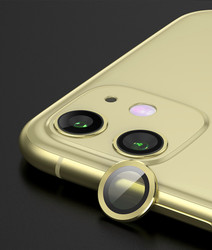 Apple iPhone 11 Zore CL-01 Kamera Lens Koruyucu Sarı