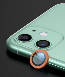 Apple iPhone 11 Zore CL-02 Kamera Lens Koruyucu Turuncu