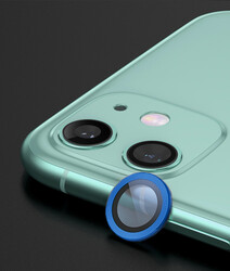 Apple iPhone 11 Zore CL-07 Kamera Lens Koruyucu Lacivert