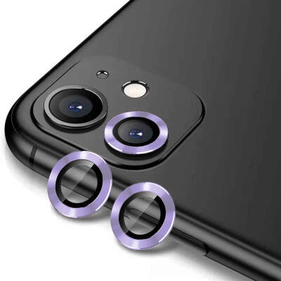 Apple iPhone 11 Zore CL-12 Premium Safir Parmak İzi Bırakmayan Anti-Reflective Kamera Lens Koruyucu Lila