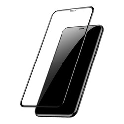 Apple iPhone 11 Zore Kenarları Kırılmaya Dayanıklı Cam Ekran Koruyucu Siyah
