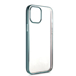 Apple iPhone 12 Benks Magic Glitz Ultra-Thin Transparent Protective Soft Kapak Koyu Yeşil