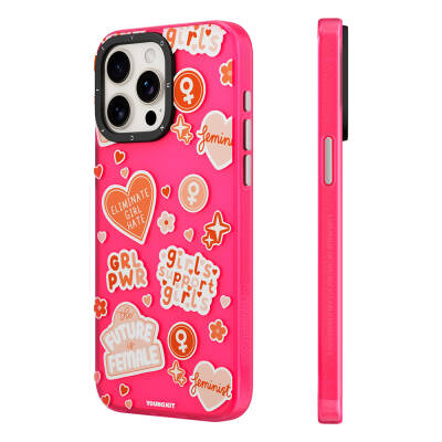 Apple iPhone 12 Case Bethany Green Designed Youngkit Sweet Language Cover Pink