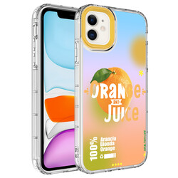 Apple iPhone 12 Case Camera Protected Colorful Patterned Hard Silicone Zore Korn Cover NO3