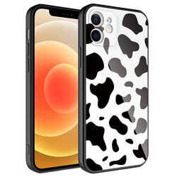 Apple iPhone 12 Case Camera Protected Patterned Hard Silicone Zore Epoksi Cover NO7
