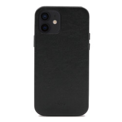 Apple iPhone 12 Case ​Kajsa Crazy Horse Cover Black