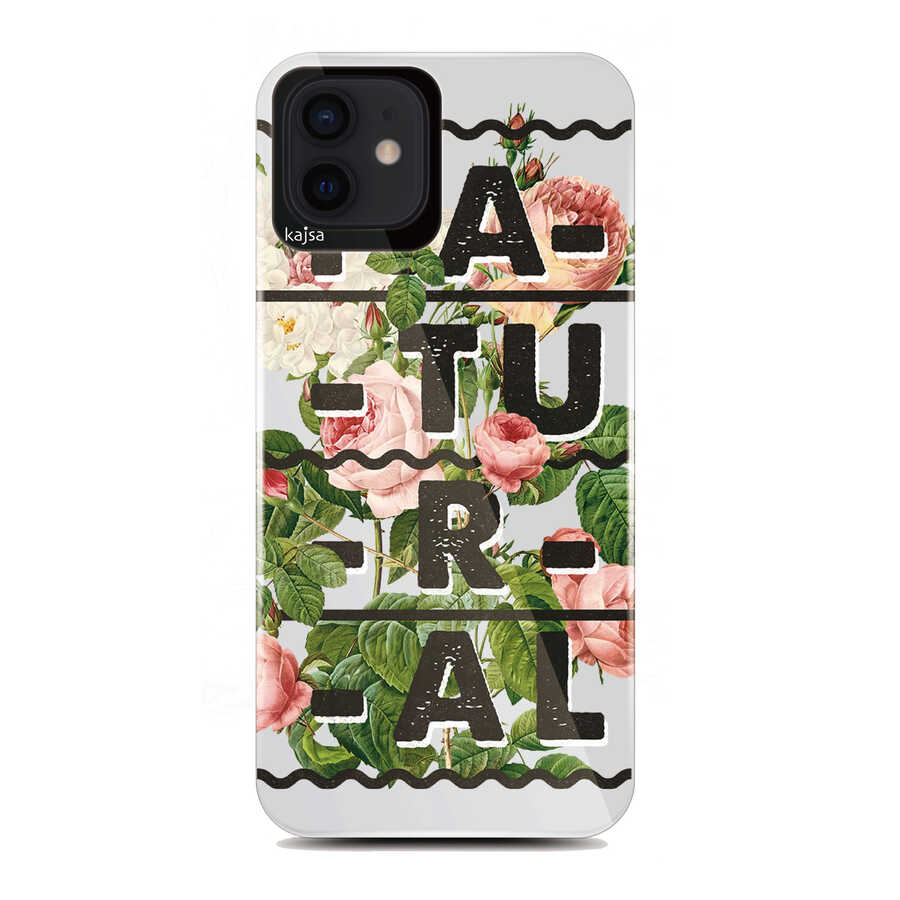 Apple iPhone 12 Kılıf Kajsa Floral Kapak iPhone 12 Kajsa