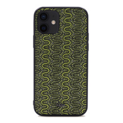 Apple iPhone 12 Case Kajsa Glamorous Series Waterfall Pattern Cover Green