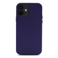 Apple iPhone 12 Case ​Kajsa Litchi Cover Blue