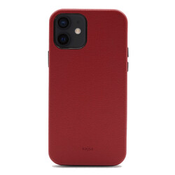 Apple iPhone 12 Case ​Kajsa Litchi Cover Red