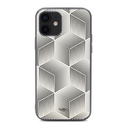 Apple iPhone 12 Case Kajsa Splendid Series 3D Cube Cover White