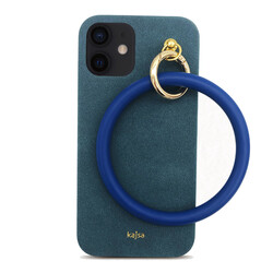 Apple iPhone 12 Case Kajsa Splendid Series Morandi Ring Cover Turquoise