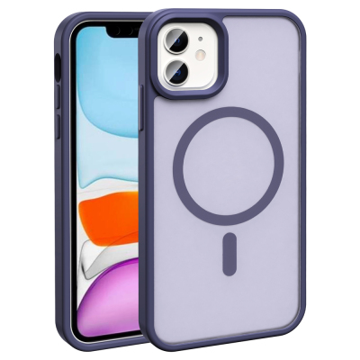 Apple iPhone 12 Case Magsafe Charging Feature Matte Back Surface Zore Sio Cover Derin Mor