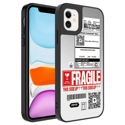 Apple iPhone 12 Case Mirror Patterned Camera Protected Glossy Zore Mirror Cover Fragile