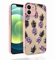 Apple iPhone 12 Case Patterned Camera Protected Glossy Zore Nora Cover NO1