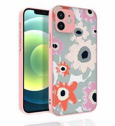 Apple iPhone 12 Case Patterned Camera Protected Glossy Zore Nora Cover NO5