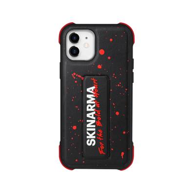 Apple iPhone 12 Case SkinArma Stand Leather Look Funsha Cover Red