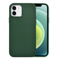 Apple iPhone 12 Case Wiwu Calfskin Cover Green