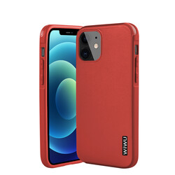 Apple iPhone 12 Case ​​​​​Wiwu Sand Stone Cover Red